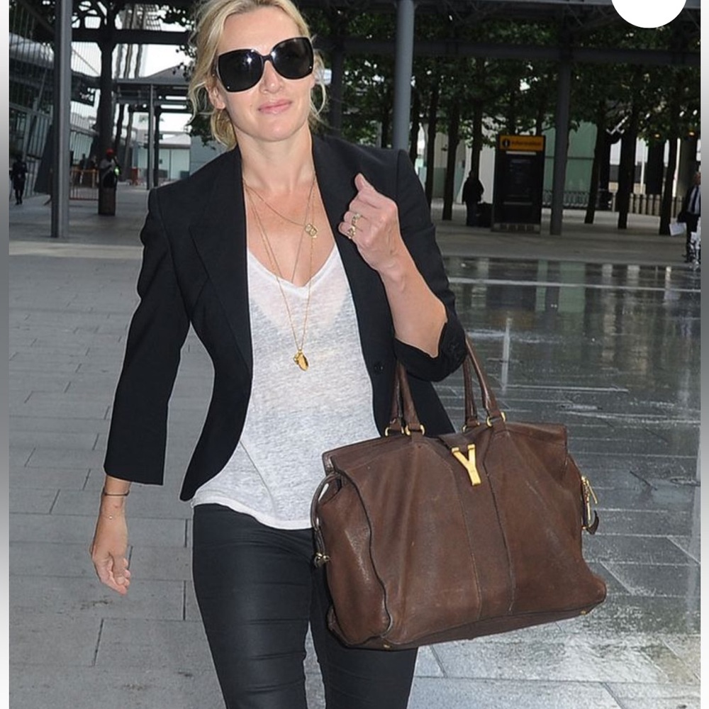 Yves Saint Laurent Leather Cabas Chyc Tote Large